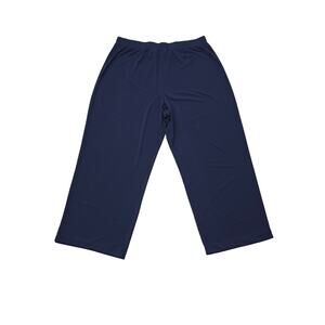 Simonton Says Designed by George Blue Elastic Waist Polyester Dress Pants Slacks